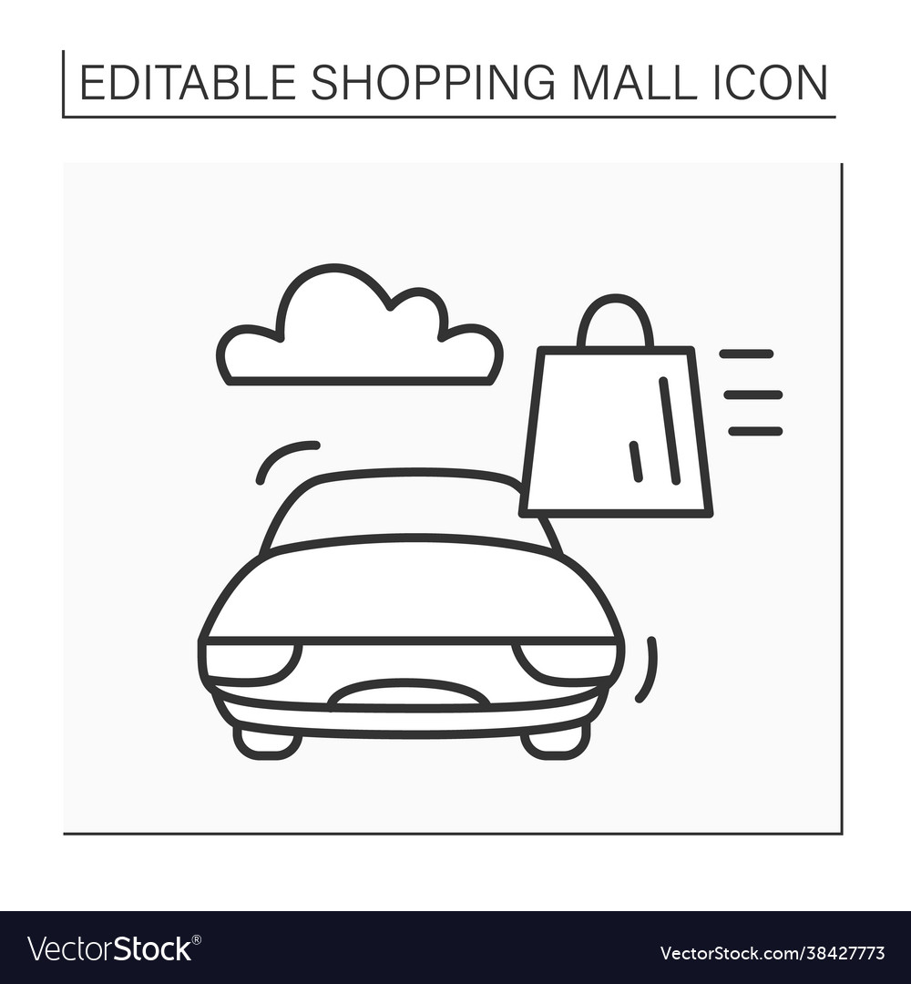 Curbside pick-up line icon