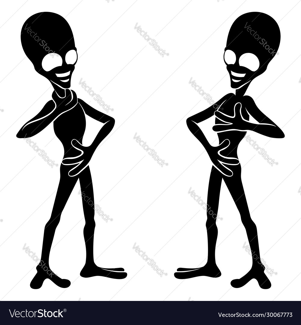 Extraterrestrial aliens laughing Royalty Free Vector Image