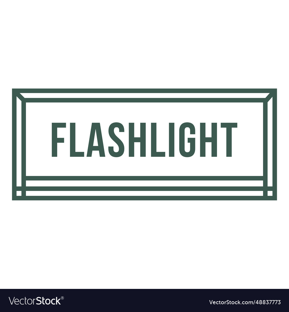 Flashlight tool label stroke Royalty Free Vector Image