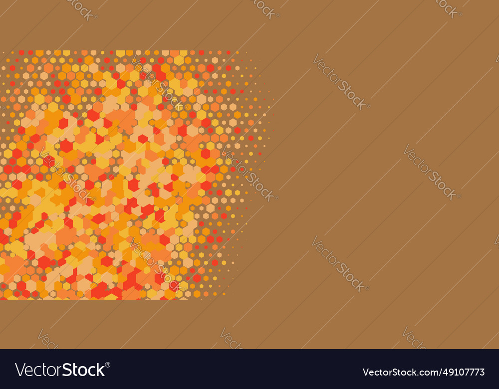 Geometric multi size hexagon with color