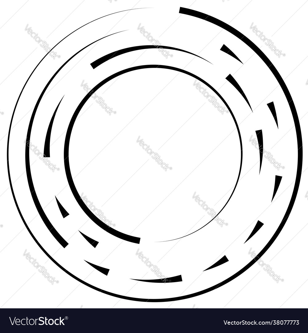 Gyrate rotating segmented lines circular element Vector Image Gyrate rotating segmented lines circular element