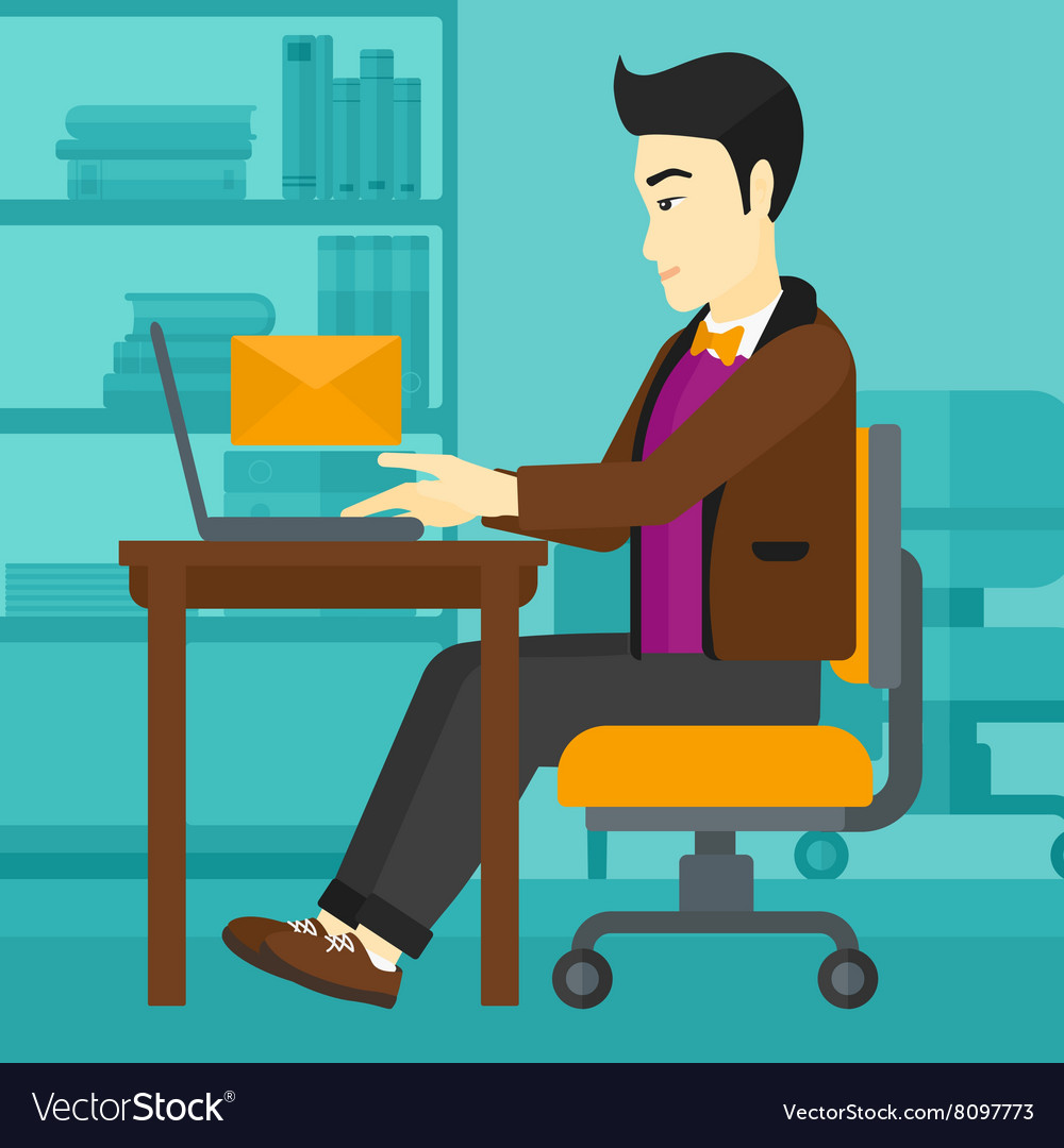 Man receiving email