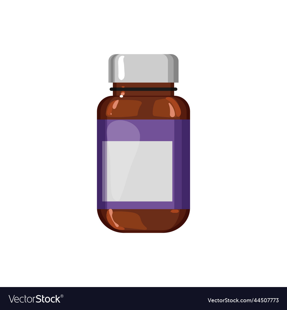 Medication vitamin bottle cartoon