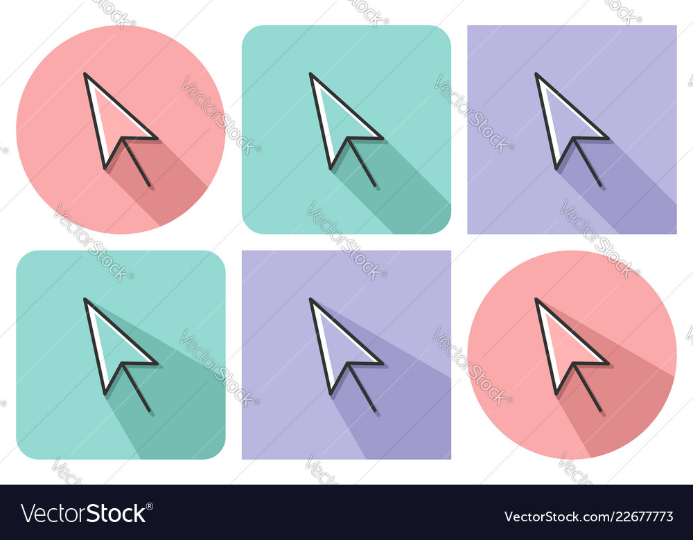 Outlined icon of pointer arrow with parallel