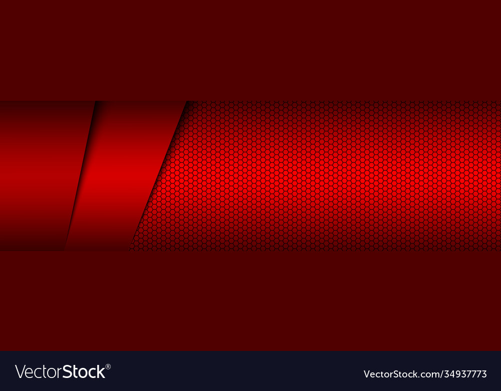 Red modern material header with polygoal grid vector image Red modern material header with polygoal grid