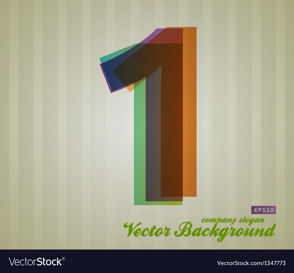 Retro Number Transparency Symbol
