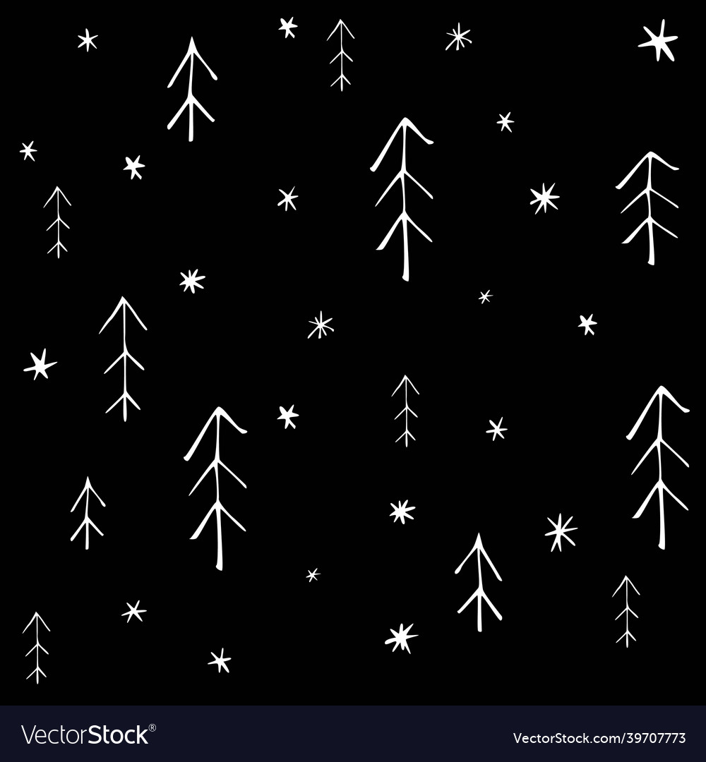Seamless pattern with christmas trees vector image Seamless pattern with christmas trees