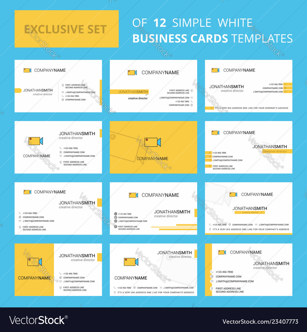 Set of 12 camcoder creative business card