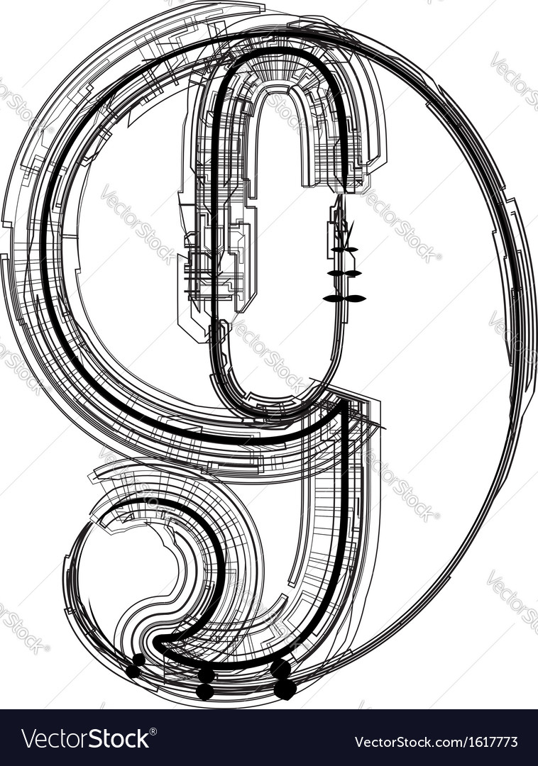 Technical typography number 9