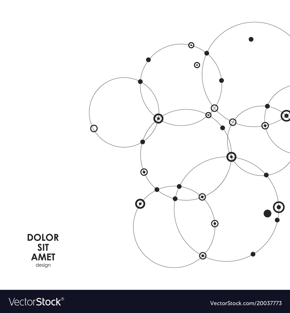 Technology abstract dot and circle connection