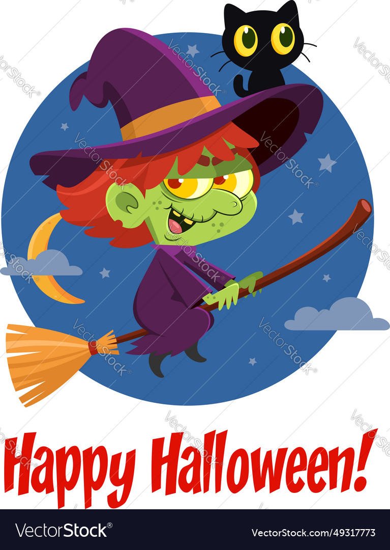 Ugly halloween witch cartoon character Royalty Free Vector