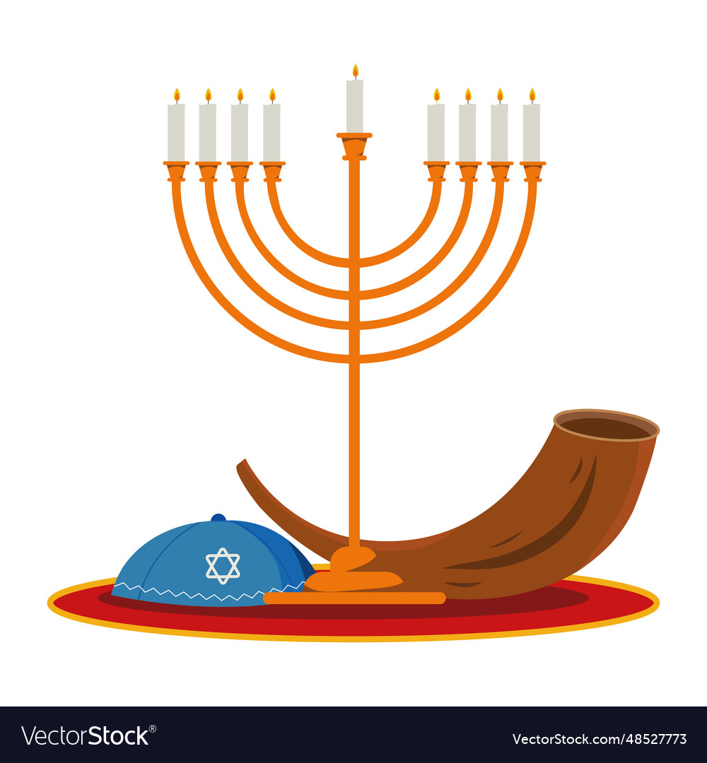 Yom Kippur Traditional Design Royalty Free Vector Image