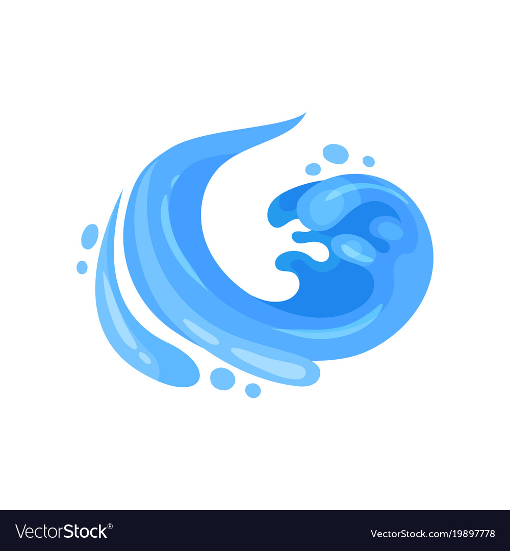 Blue stormy curling sea wave powerful water