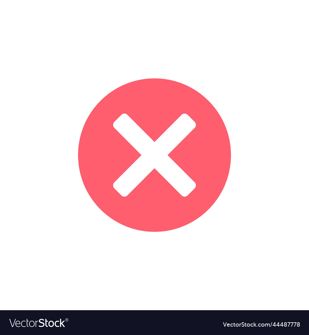 Cross Mark Icon - Reject Symbol