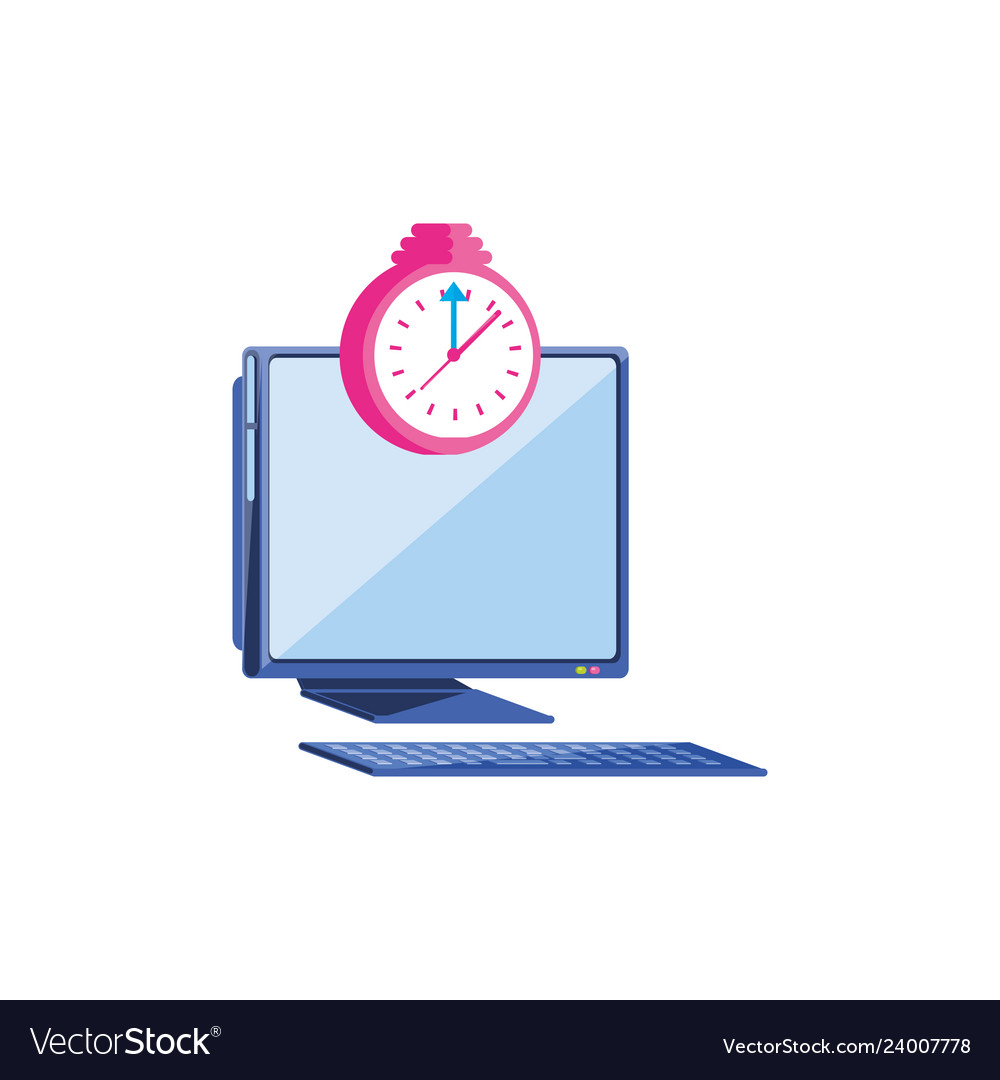 Desktop computer with clock alarm