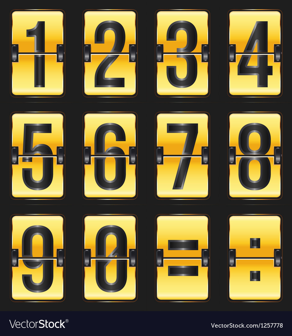Golden Mechanical Timer Display