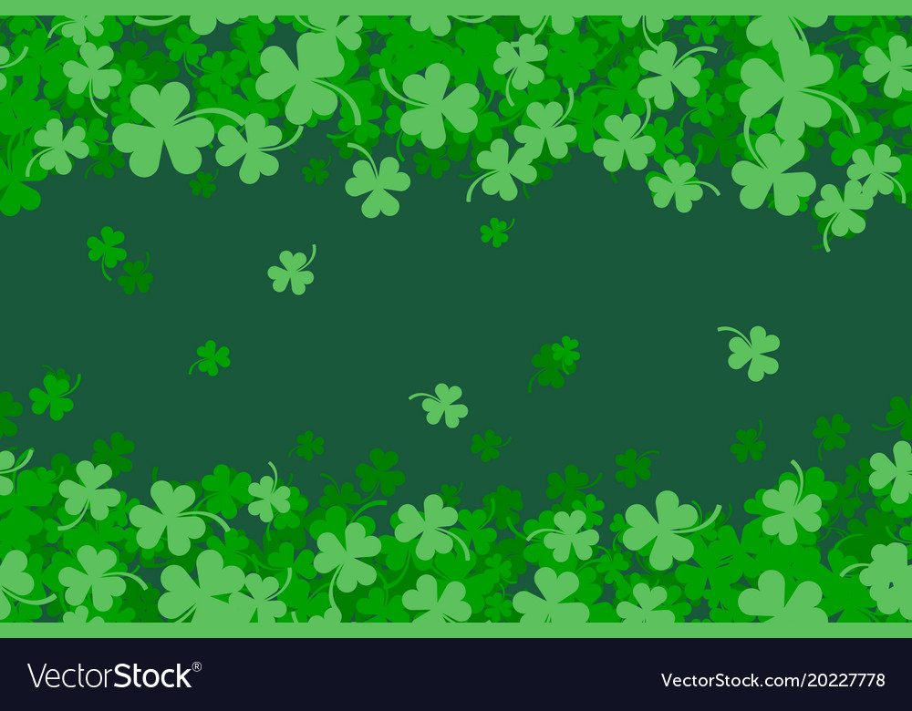 Green clover abstract seamless background for st