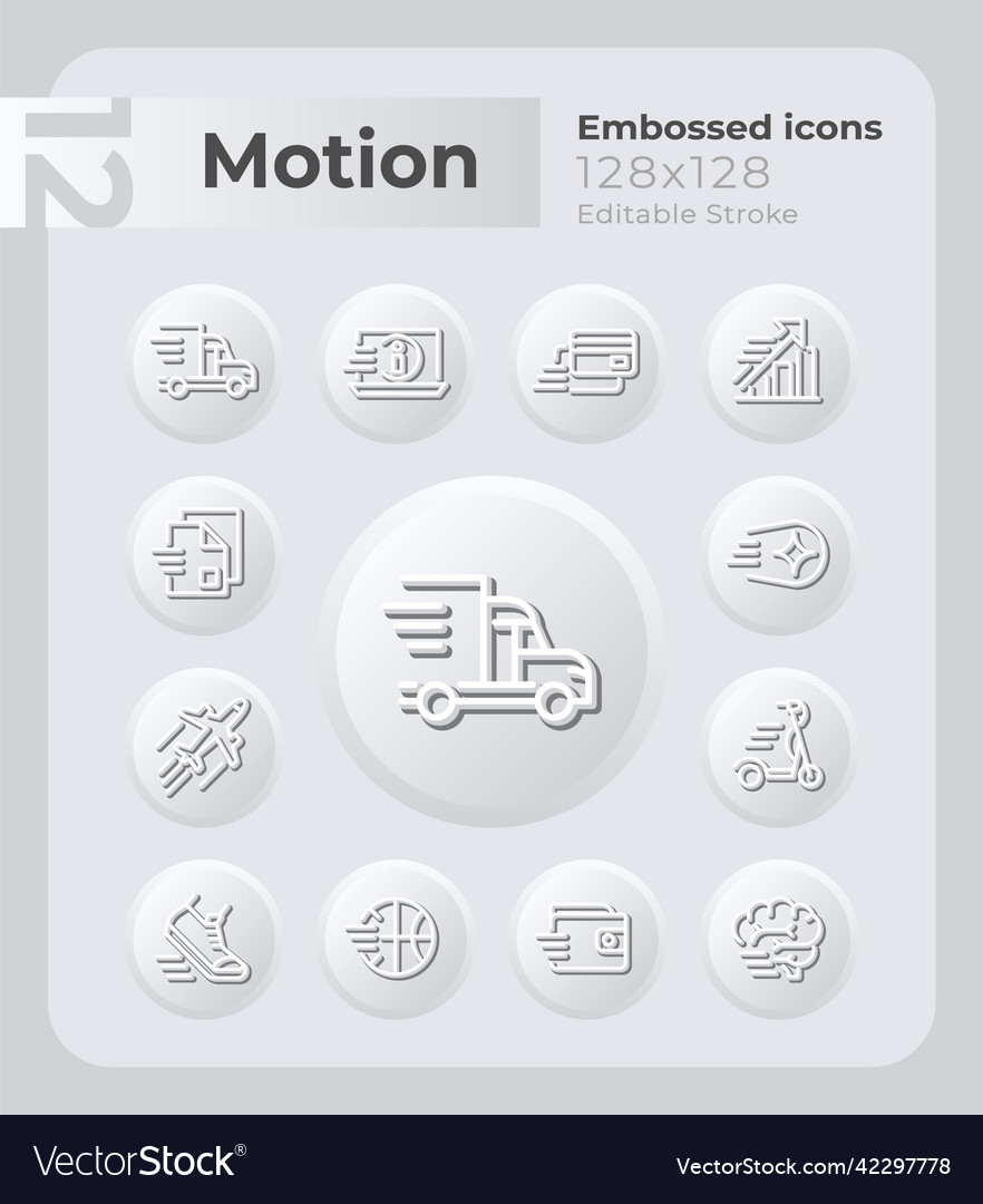 Motion Emphasized Icons - Dynamic Style