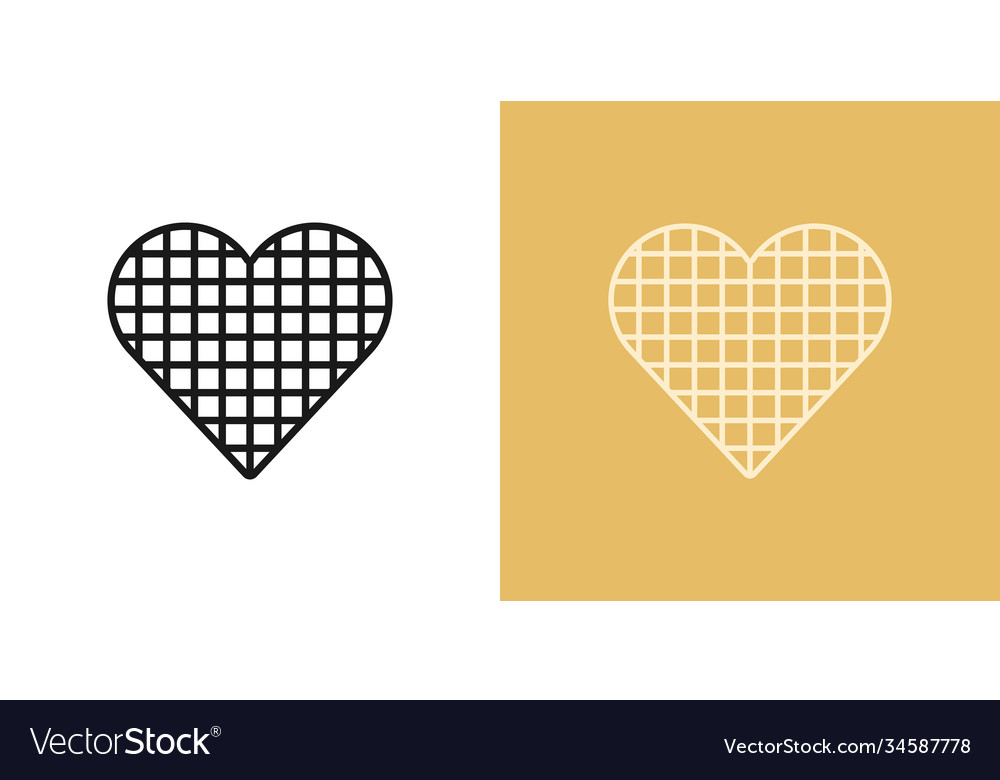 Outline heart icon linear sign