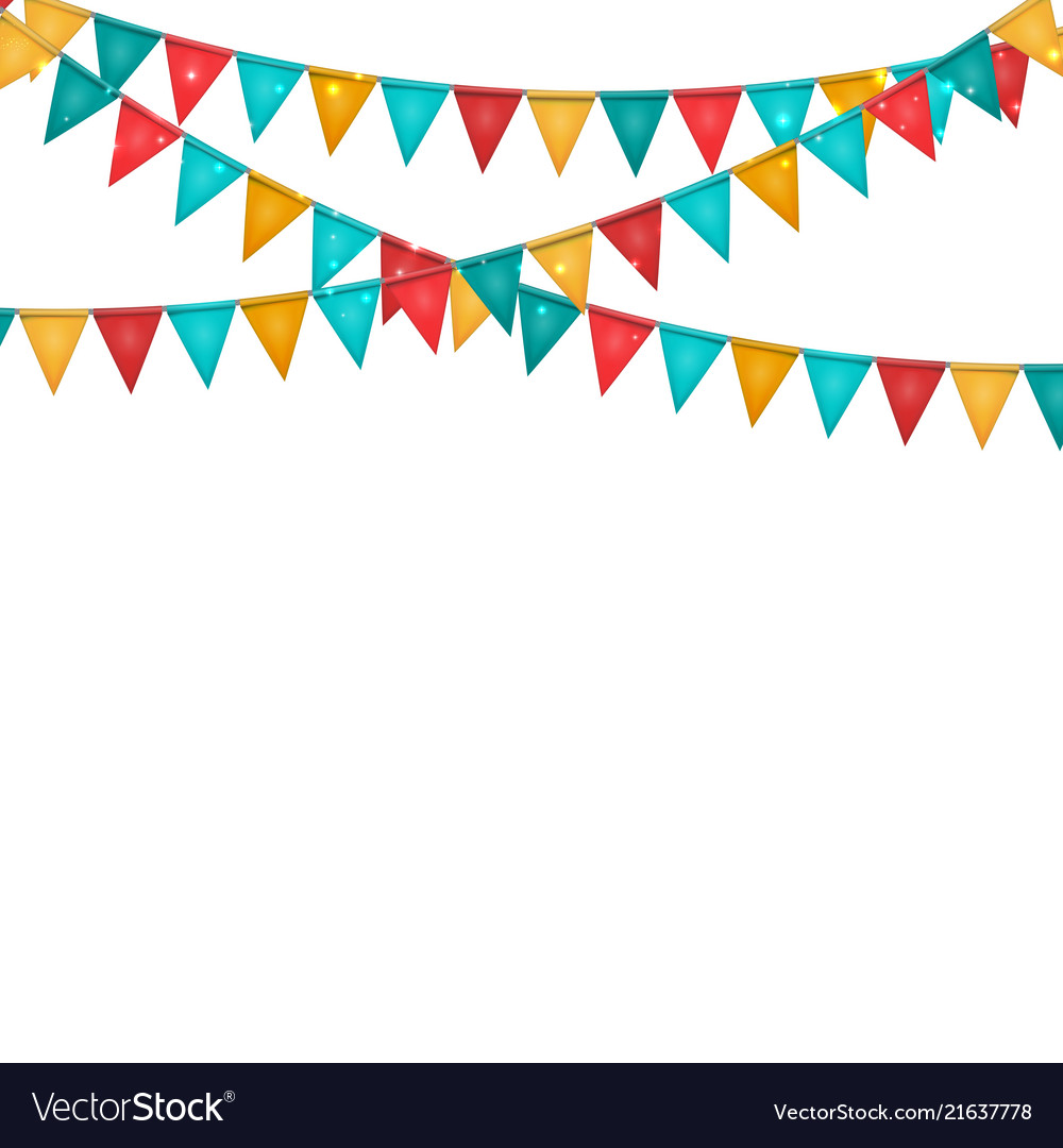 Party background with flags Royalty Free Vector Image