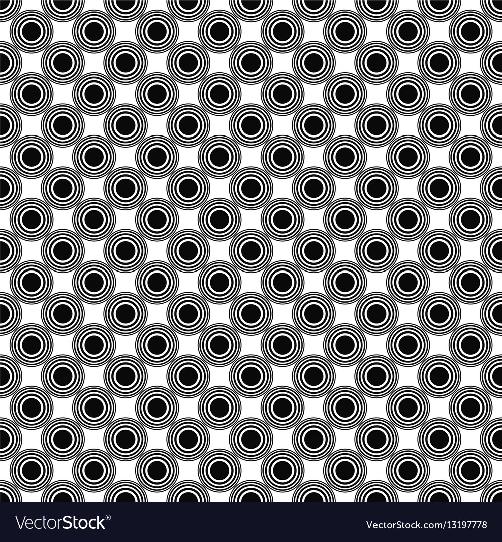 Seamless monochrome circle pattern design