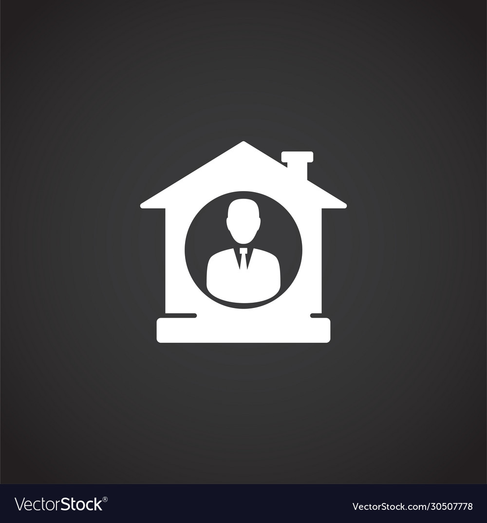 Self isolation related icon on background vector image Self isolation related icon on background
