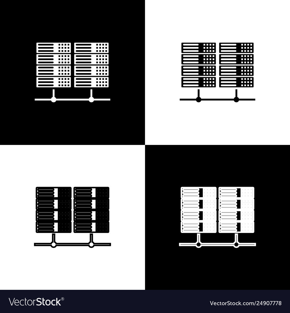 Legen Sie Serverdaten Webhosting-Symbole isoliert vector image Legen Sie Serverdaten Webhosting-Symbole isoliert