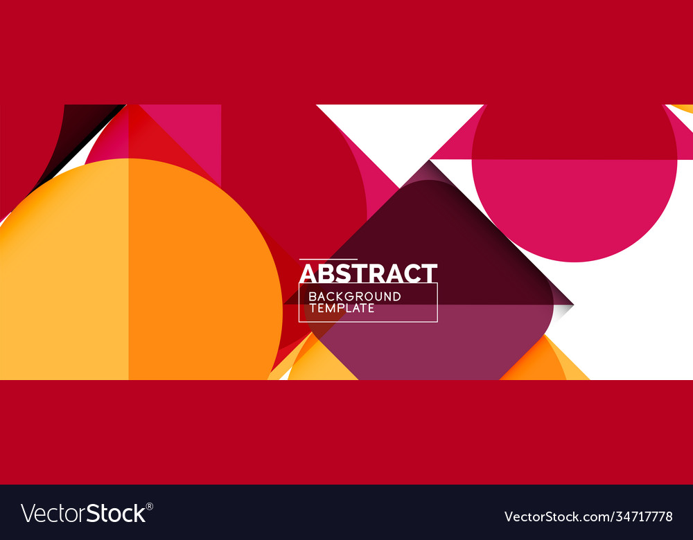Simple circles and triangles abstract background vector image Simple circles and triangles abstract background