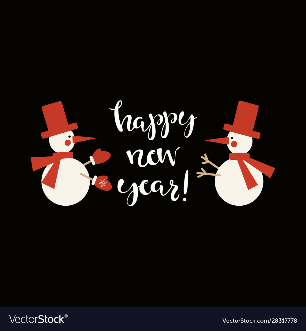 Schneemänner Lizenzfreies Vektorbild - VectorStock