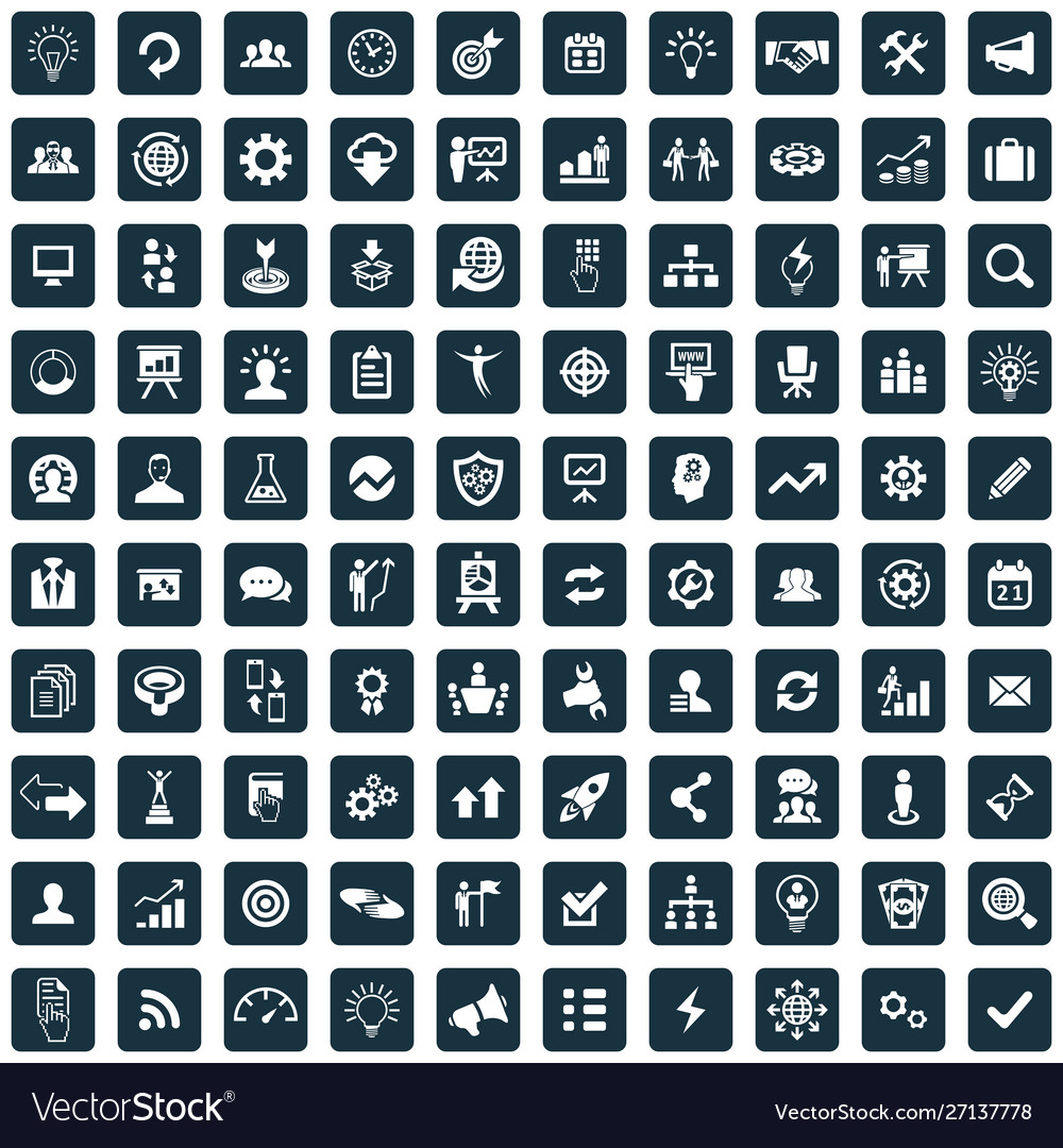 Solution 100 icons universal set for web and ui