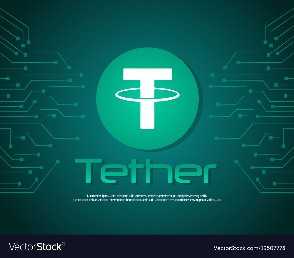 Tether style blockchain background collection