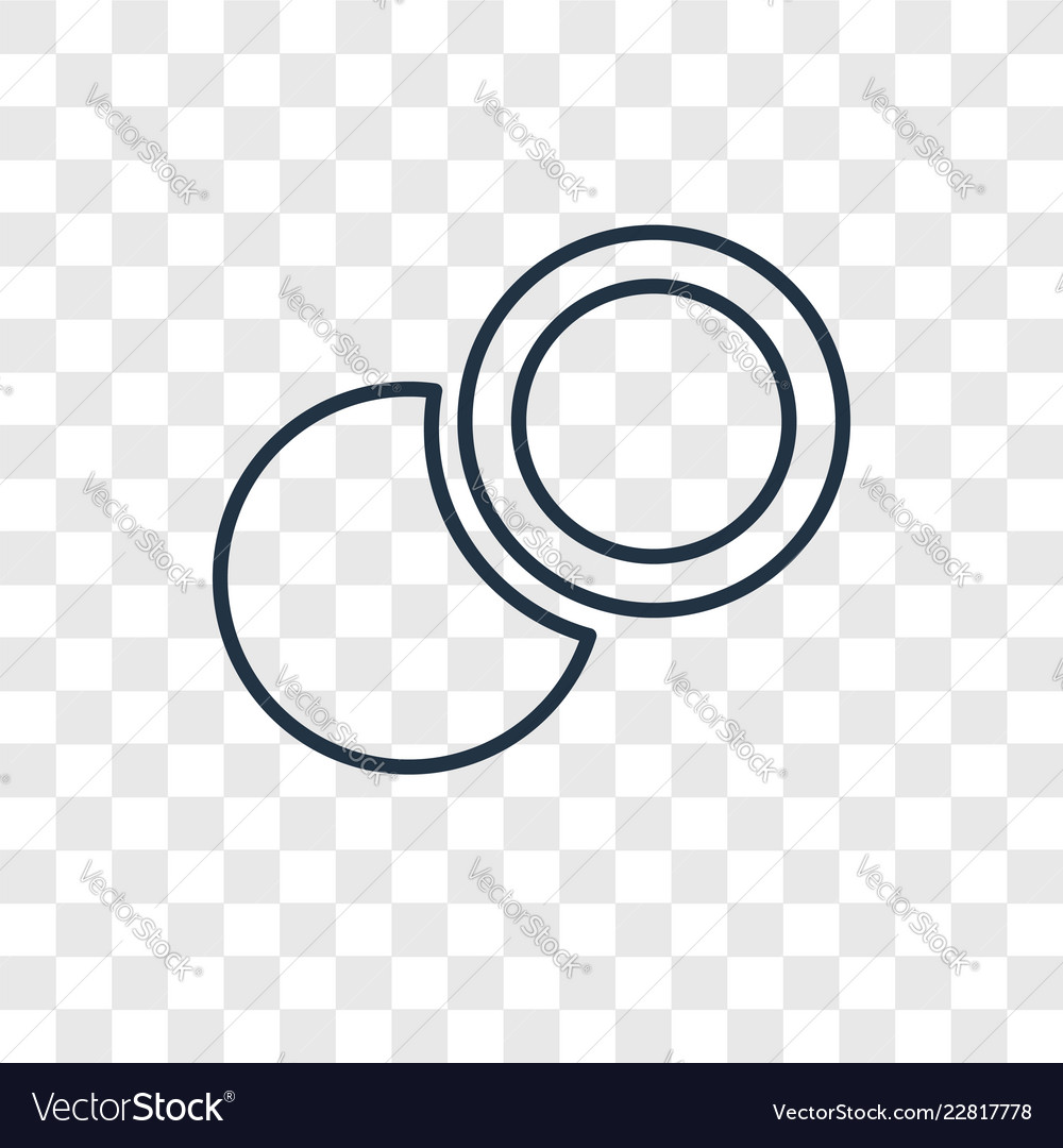 Two Circles Concept Linear Icon Isolated On Vector Image