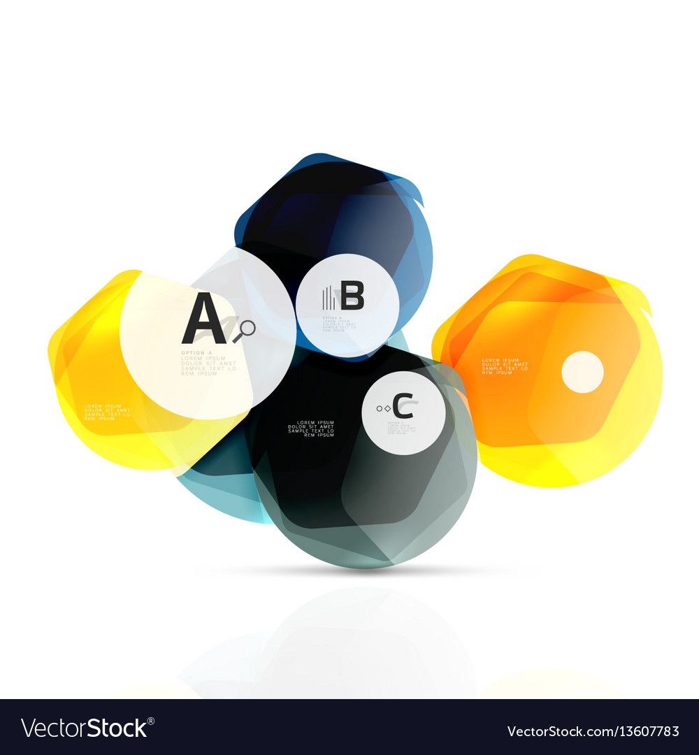 Abstract geometrical hexagon banner