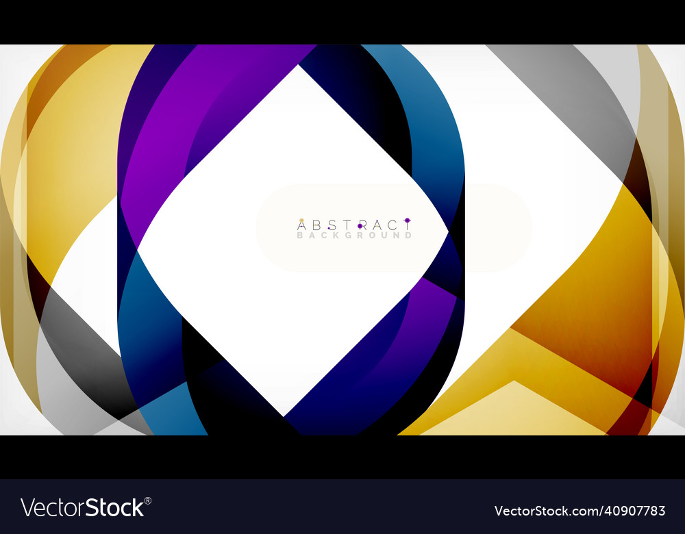 Abstract square shape with overlapping waves vector image Abstract square shape with overlapping waves