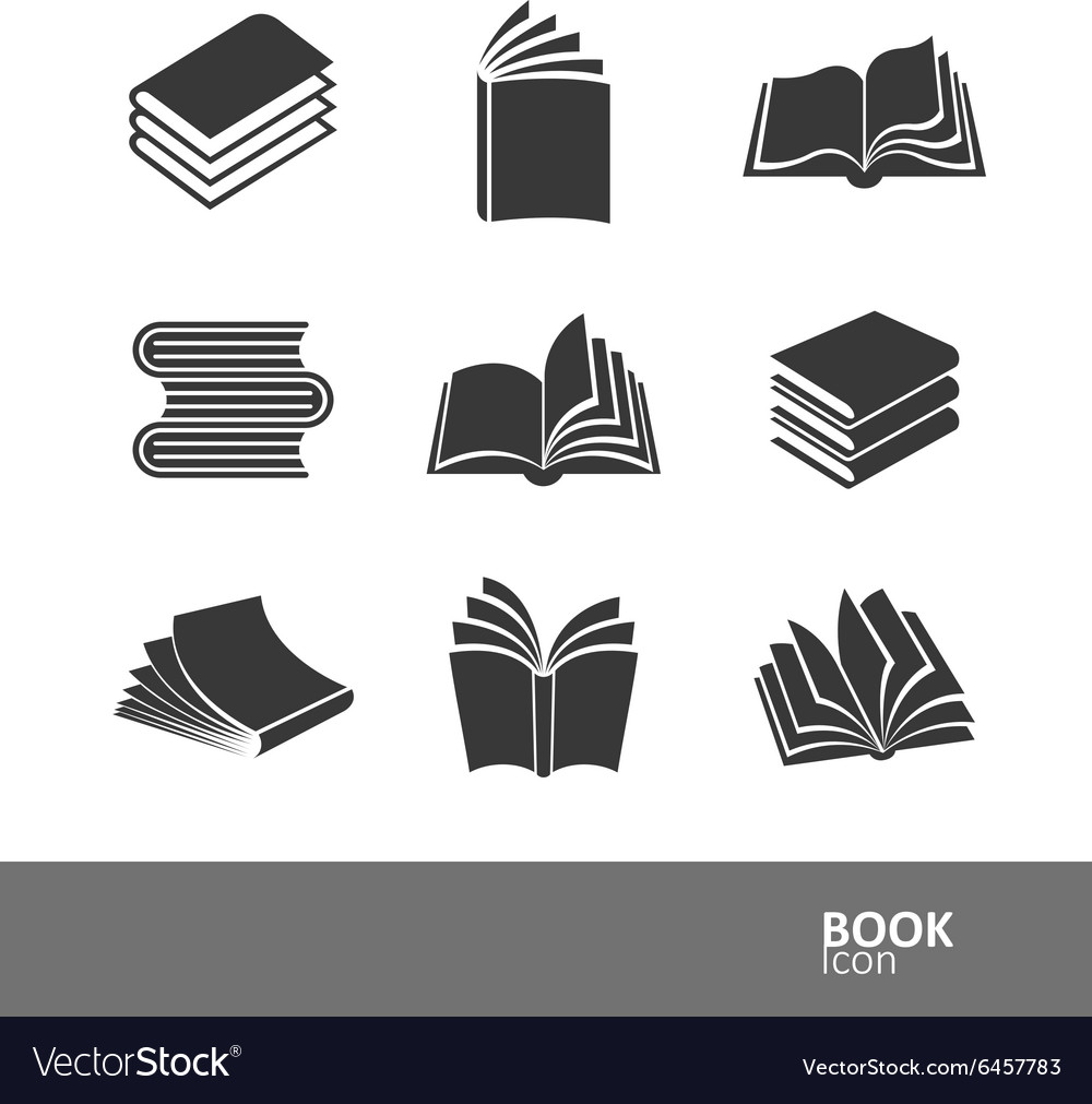 Book icons Royalty Free Vector Image - VectorStock