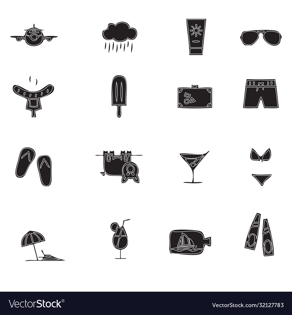 Collection icons for web design isolated on white