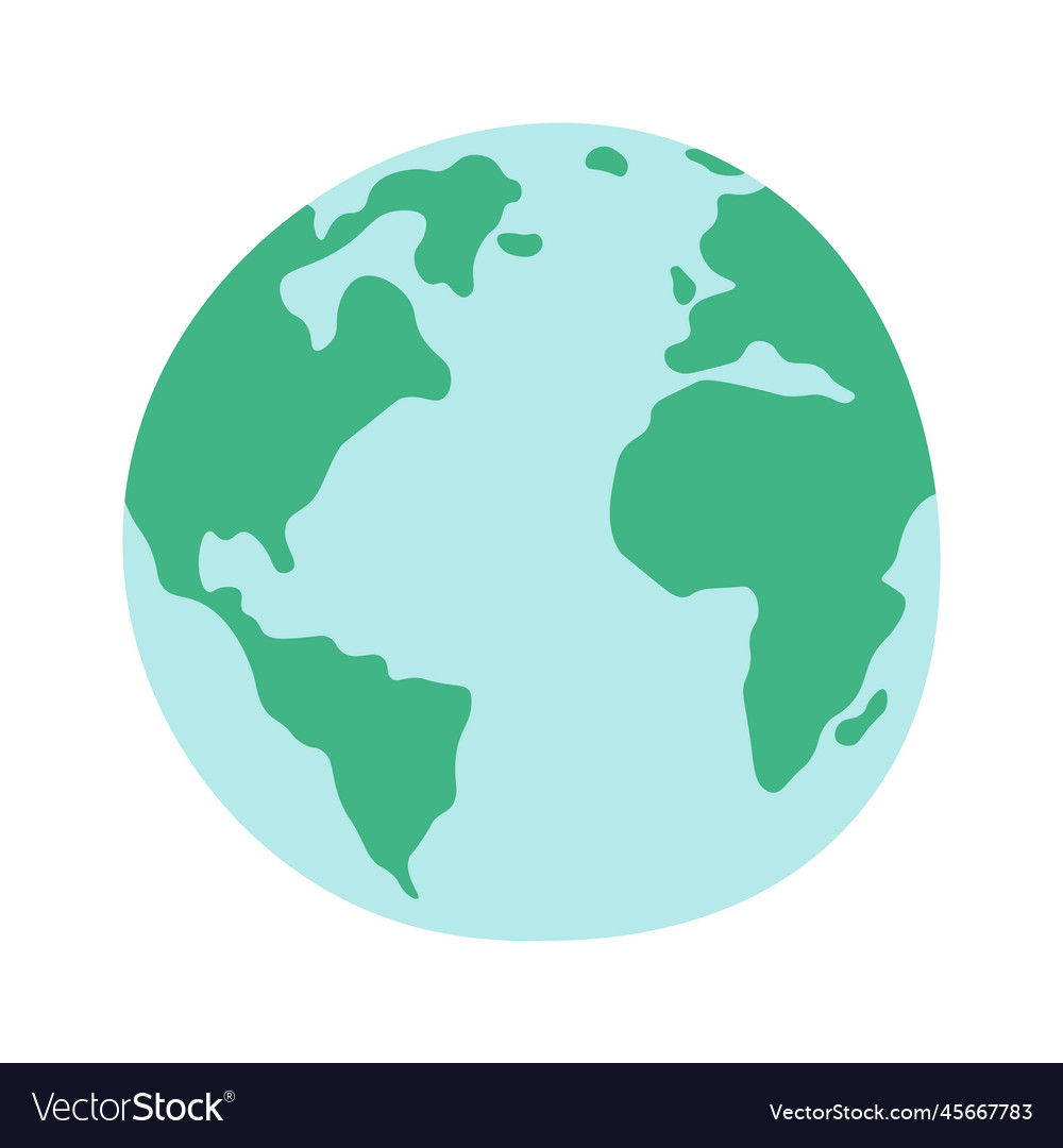 Earth planet protection flat icon international Vector Image