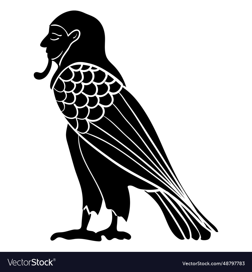 Egyptian ba bird icon Royalty Free Vector Image