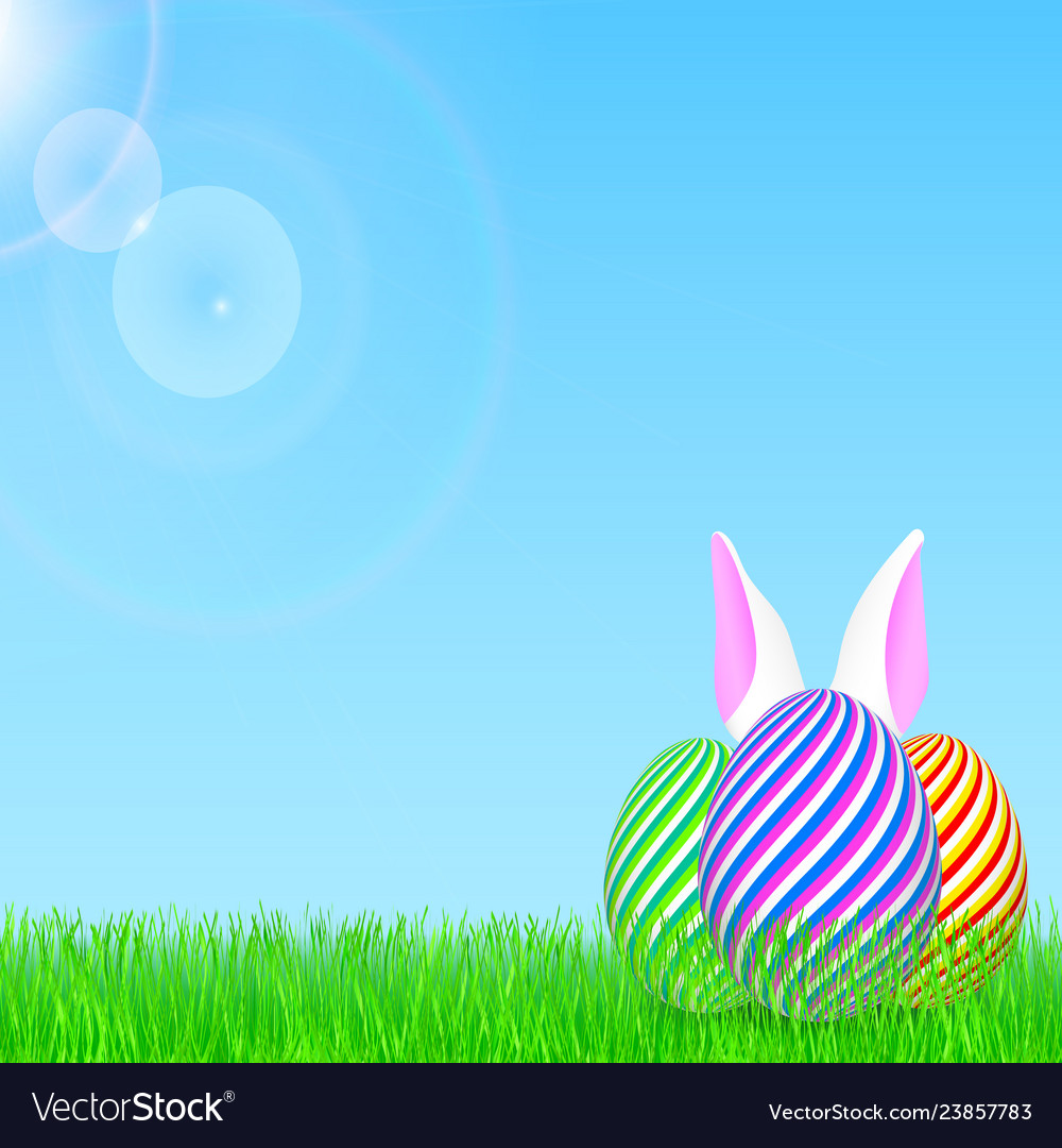 Happy easter background at spring