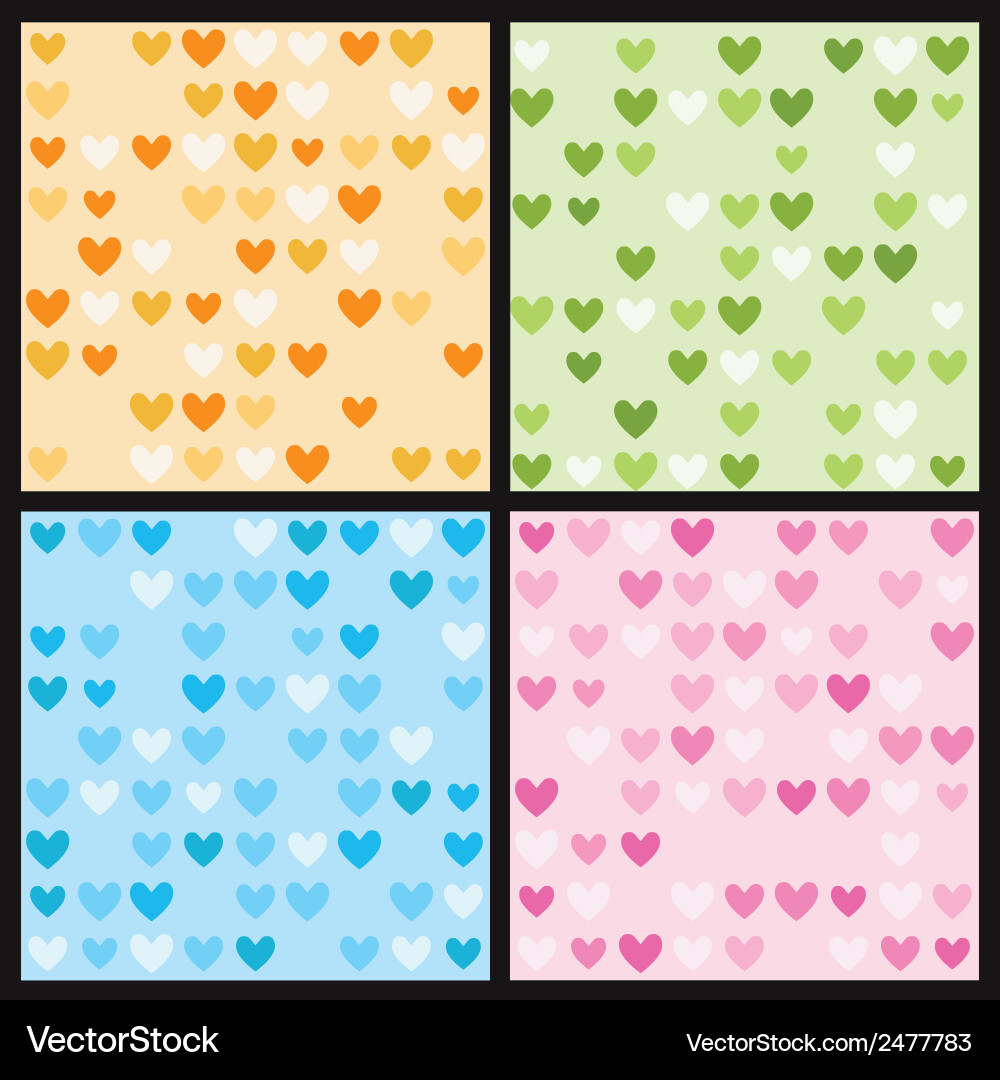 Hearts seamless pattern Royalty Free Vector Image
