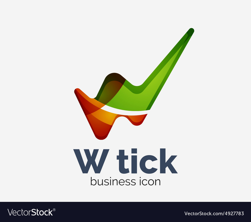 Moderne tick abstrakte Welle Logo Design