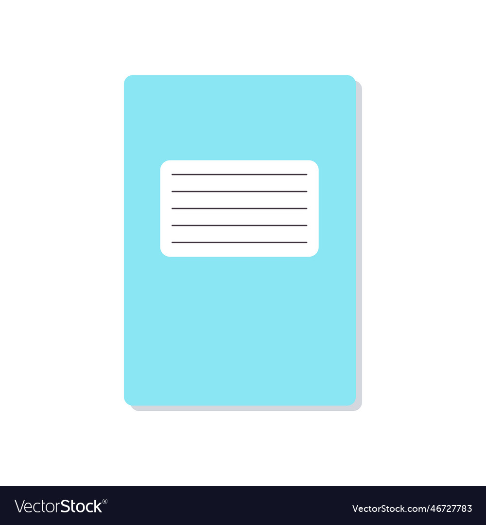 Notebook isolated on white background
