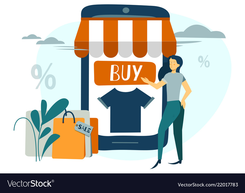 Online shopping order online Royalty Free Vector Image