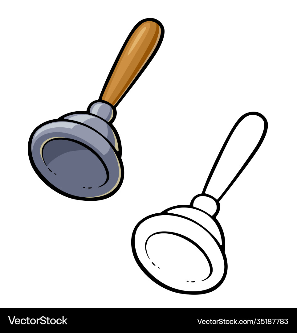 Plunger for clean toilet bowl Royalty Free Vector Image