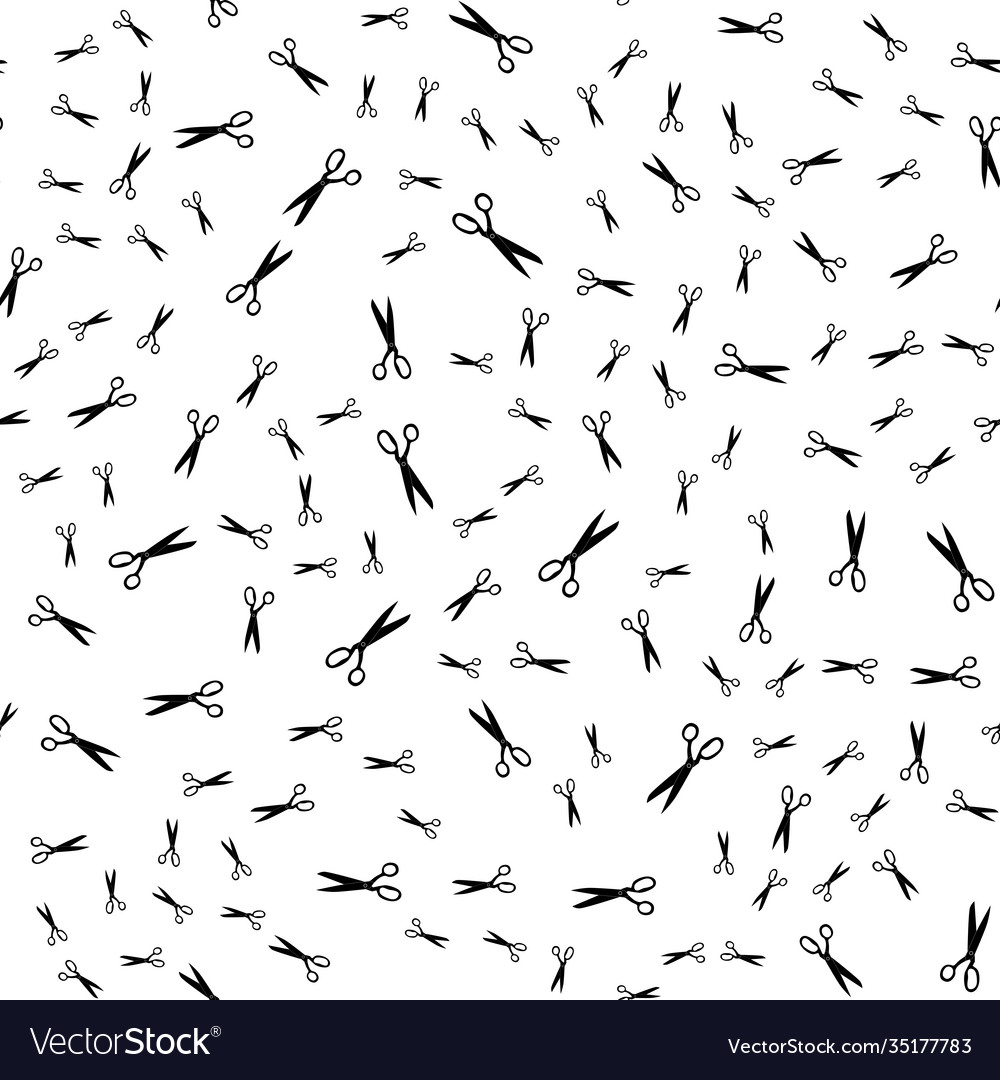 Scissors silhouette seamless pattern background