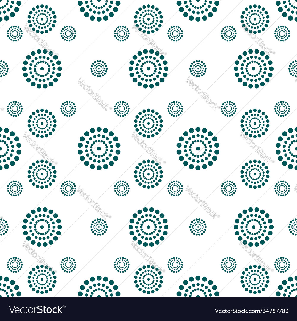 Seamless pattern dots circle perfect motifs Vector Image Seamless pattern dots circle perfect motifs