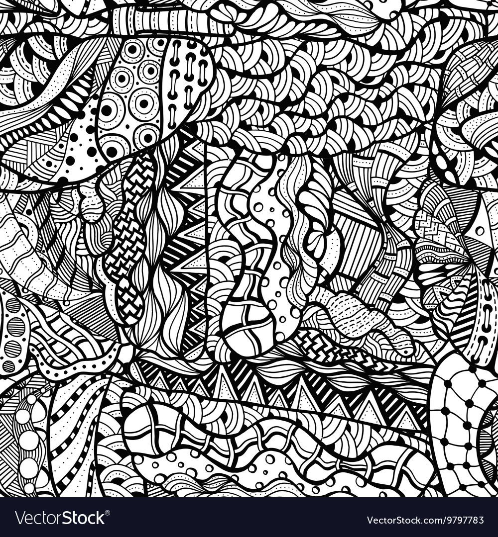Seamless pattern with ethnic elements