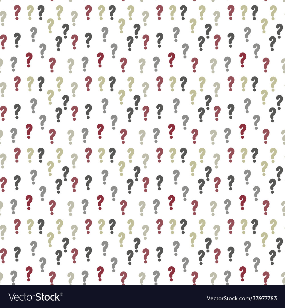 Seamless pattern with question marks vector image Seamless pattern with question marks