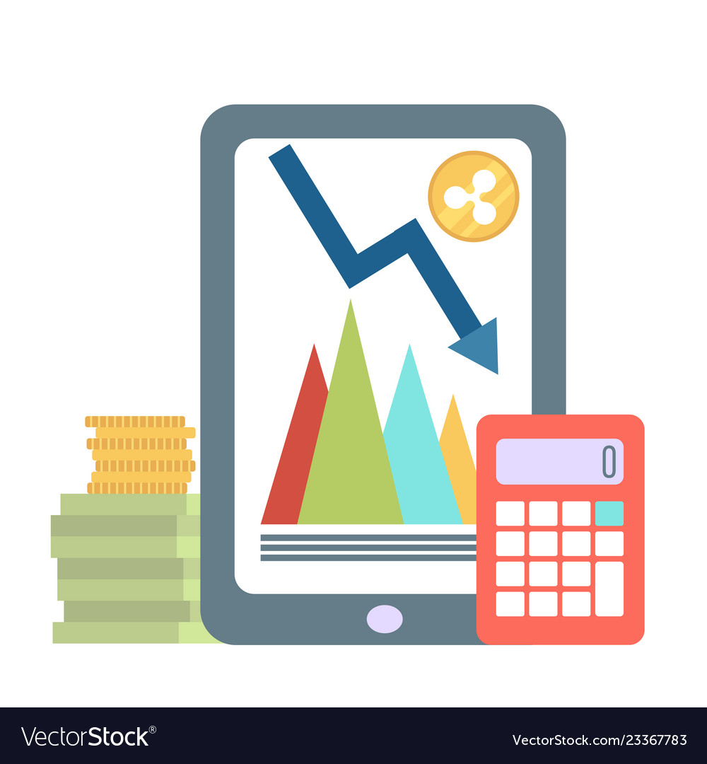 Set of icons with ico blockchain concept vector image Set of icons with ico blockchain concept