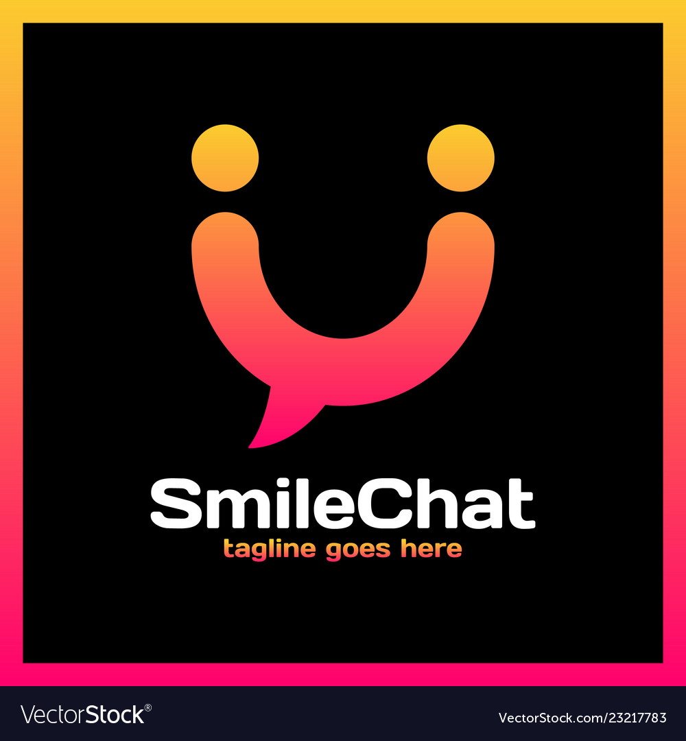 Smile chat logo - happy people